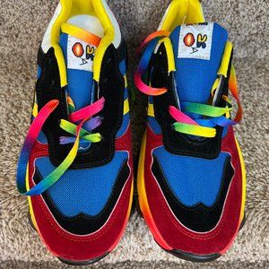 Kosseco Women's Lace Up Orthopedic Arch Wide Colorful Fashion Sneakers